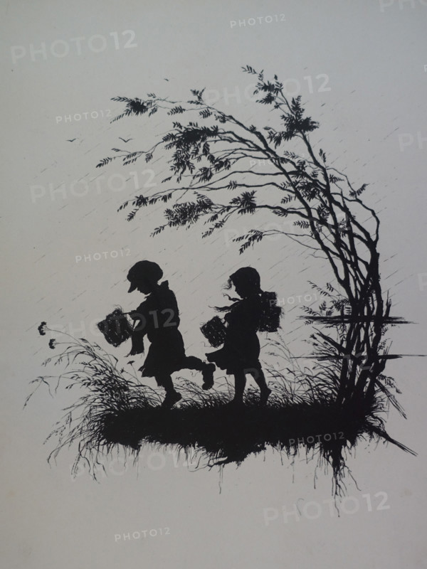 Silhouettes. Illustration from book by Elisabeth Boehm (1843-1914). 1879.