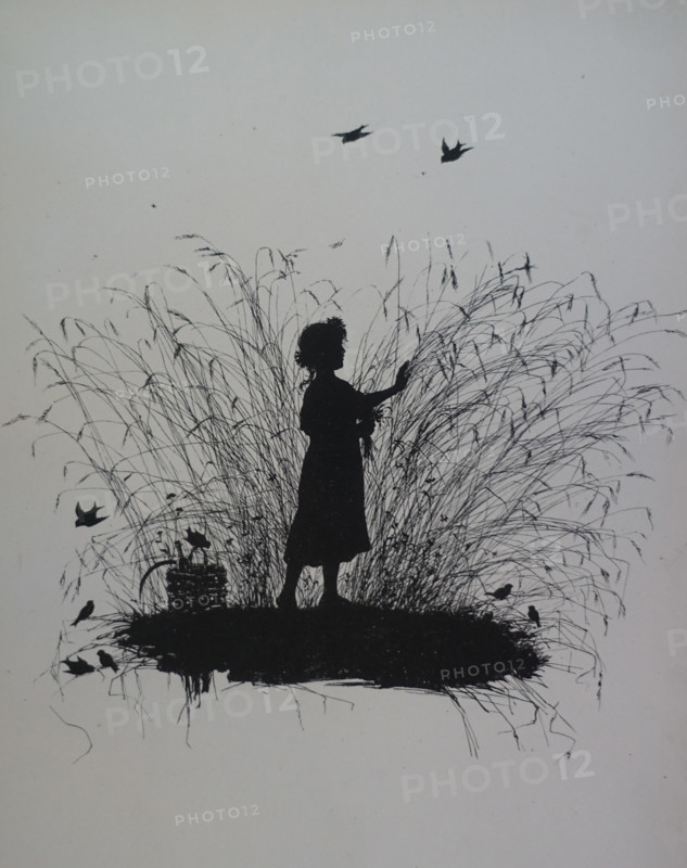 Silhouettes. Illustration from book by Elisabeth Boehm (1843-1914). 1879.