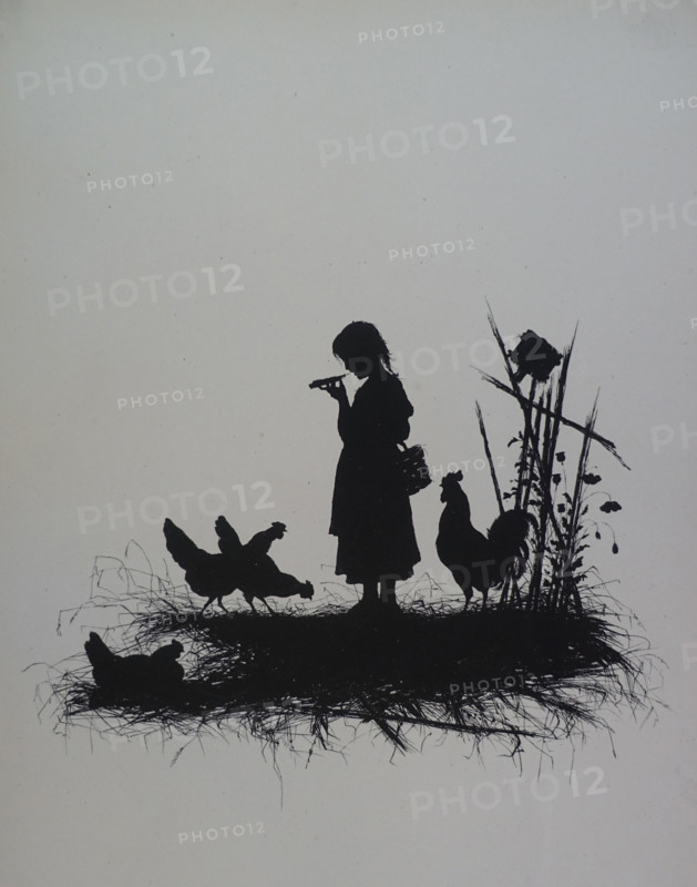 Silhouettes. Illustration from book by Elisabeth Boehm (1843-1914). 1879.