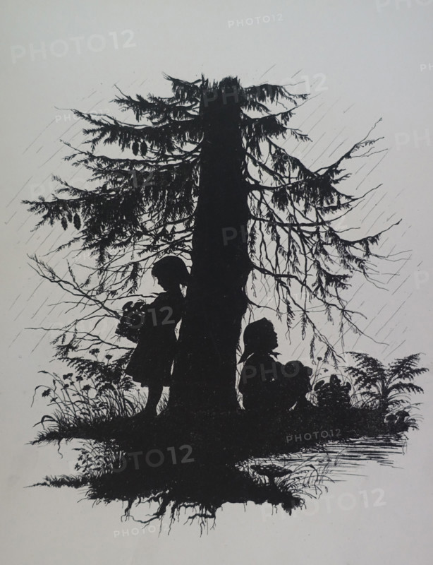 Silhouettes. Illustration from book by Elisabeth Boehm (1843-1914). 1879.