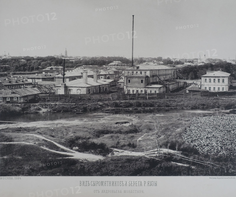 View of Syromyatniki and the Banks of the Yauza River from the Andronikov Monastery. 1880s.