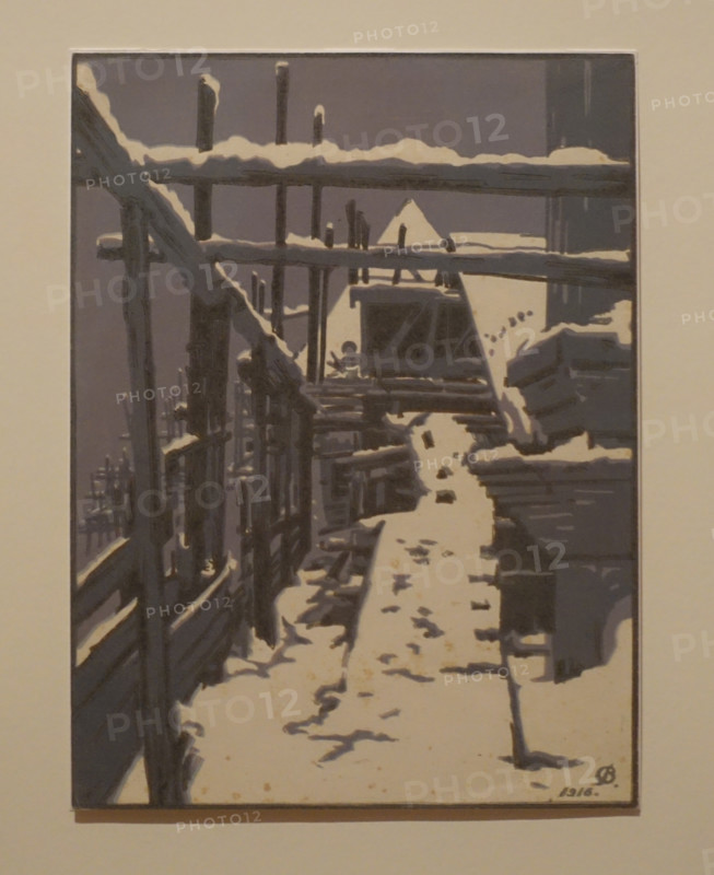 On the Scaffolding. Construction of the Kazan Railway Station. Vadim Falileyev (1879-1950). 1916.
