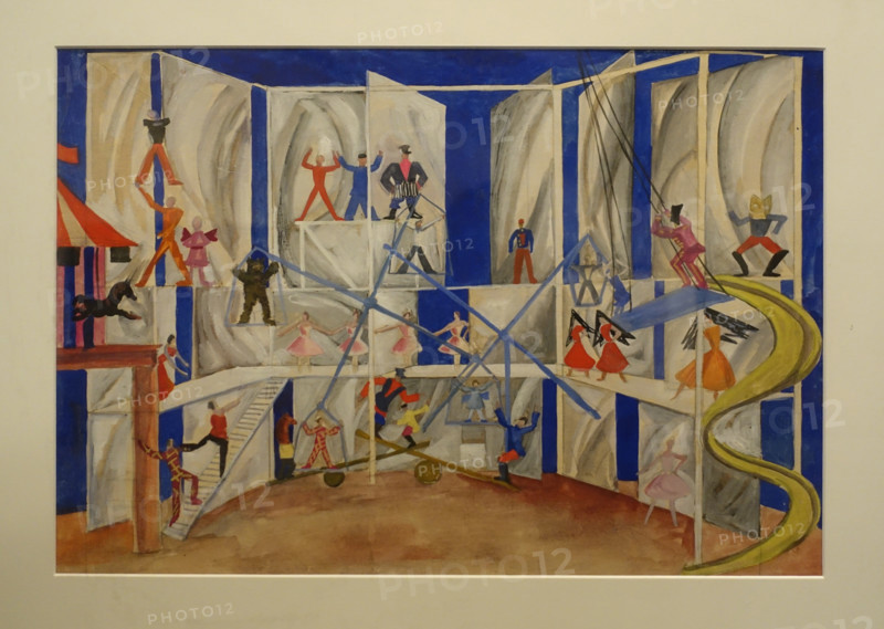 Set design for Pyotr Tchaikovsky's ballet 'The Nutcracker.' Vladimir Vladimirovich Dmitriev (1900-1948).  1929.