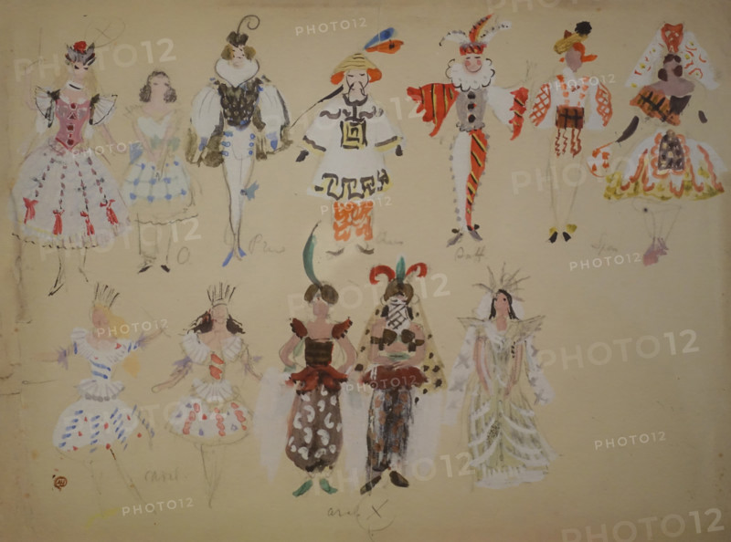 Dobuzhinsky Mstislav (1875-1957). Costume designs for Pyotr Tchaikovsky's ballet The Nutcracker. 1936.