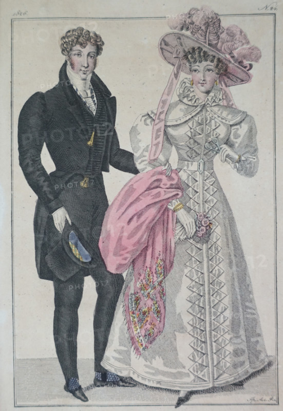 Illustration from the 'Ladies' Journal'. 1826.