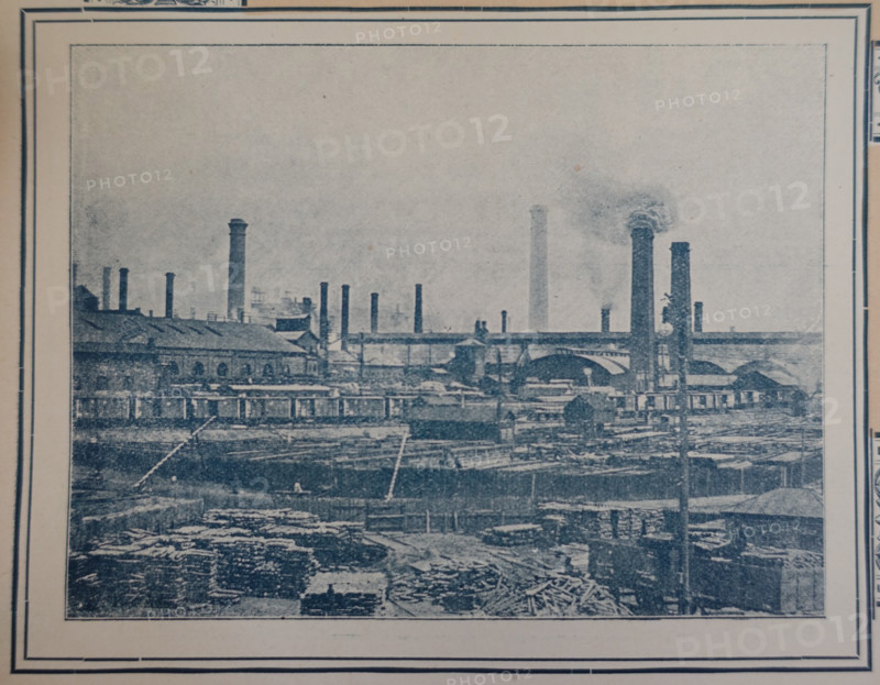 View of the metallurgical plant in Yuzovka (now Donetsk) in the Russian Empire. 1911.