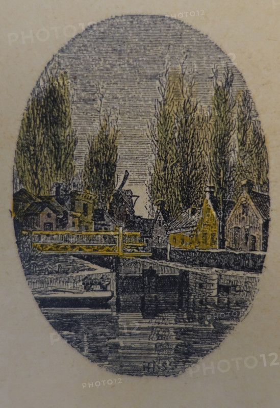 Illustration from the book The Silver Skates. Drawings by Theophile Schuler (1821-1878). 1870.