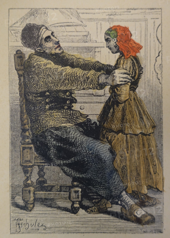 Illustration from the book The Silver Skates. Drawings by Theophile Schuler (1821-1878). 1870.