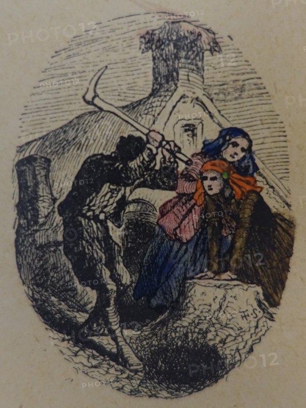 Illustration from the book The Silver Skates. Drawings by Theophile Schuler (1821-1878). 1870.