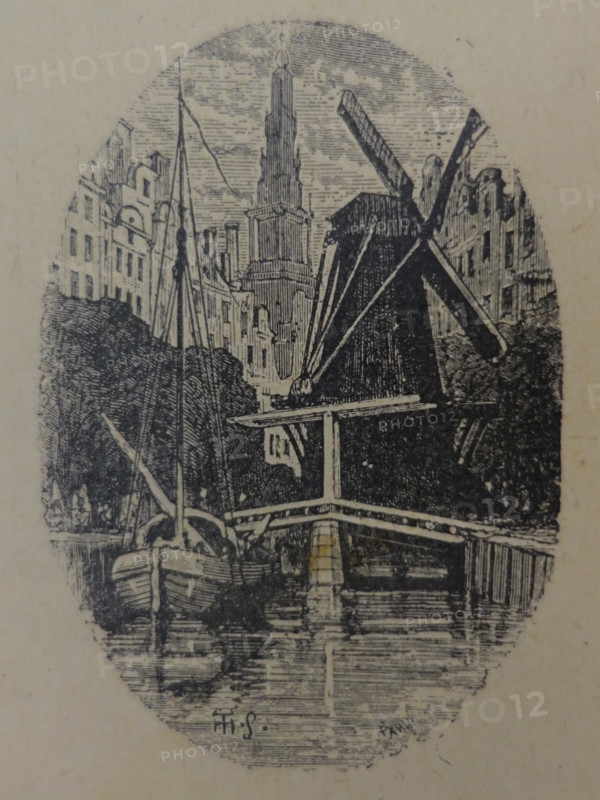 Illustration from the book The Silver Skates. Drawings by Theophile Schuler (1821-1878). 1870.