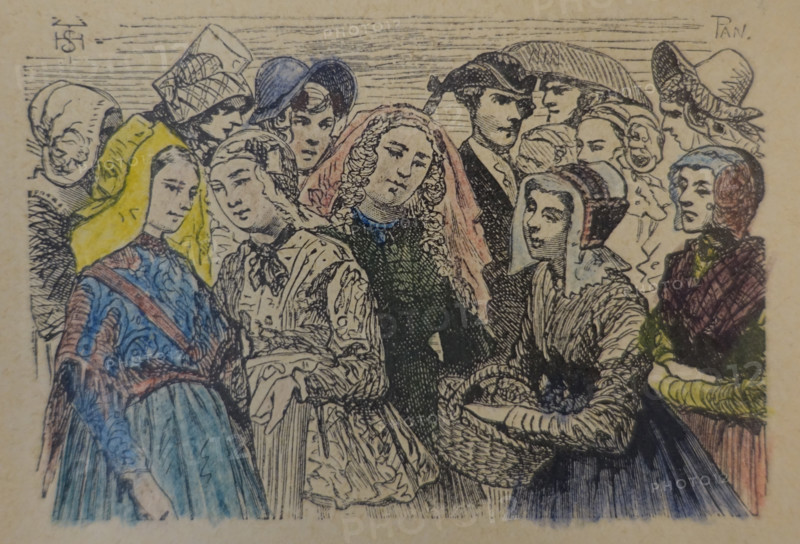 Illustration from the book The Silver Skates. Drawings by Theophile Schuler (1821-1878). 1870.