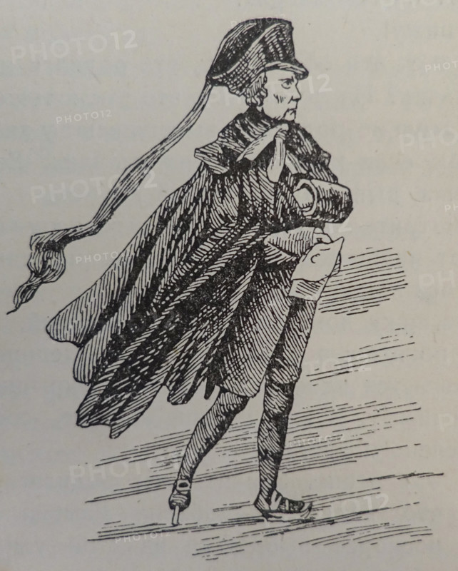 Illustration from the book 'The Silver Skates'. Drawing by Samuil Goldman (1876-1931). 1920s.
