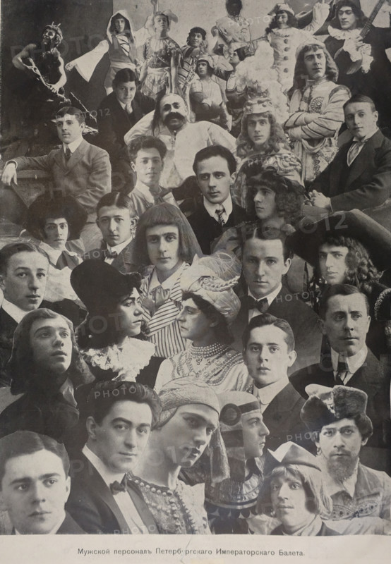 Male Dancers and Personnel of the St. Petersburg Imperial Ballet. 1913.