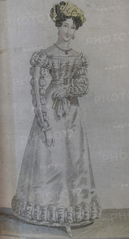 A Lady in White. Illustration from the 'Ladies' Journal'. 1823.