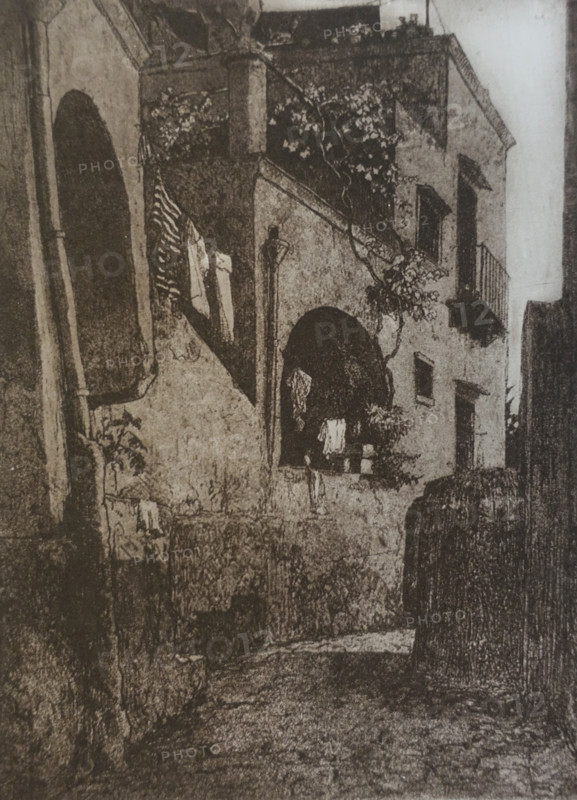 Capri. Italy. Street. Vadim Falileev (1879-1950). Early 20th century.