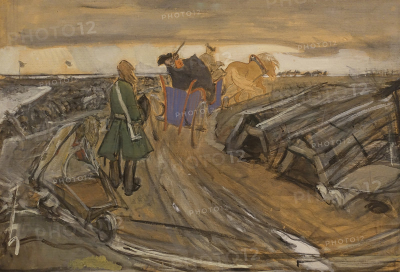 Valentin Serov (1865-1911). Peter I at Work. 1910-1911.