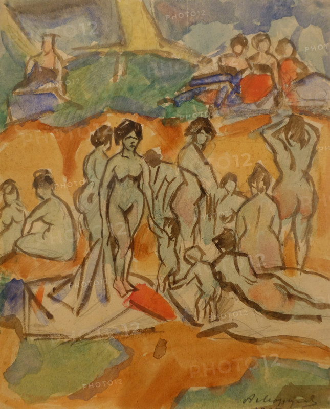 Alexey Morgunov (1884-1935). Bathers. Early 1910s.