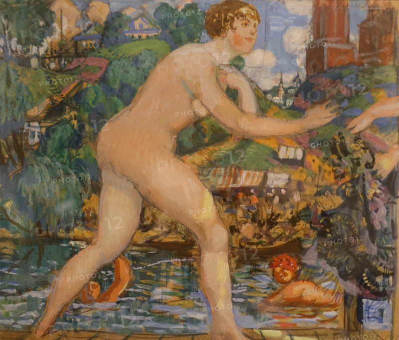 Boris Kustodiev (1878-1927). Bather. 1918.