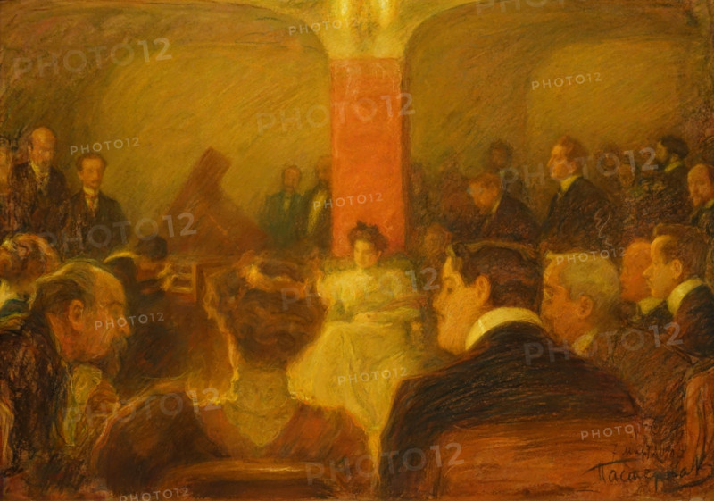 Leonid Pasternak (1862-1945). Concert of Wanda Landowska. 1907.