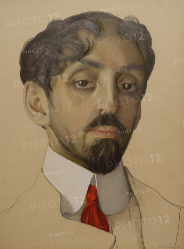 Konstantin Somov (1869-1939). Portrait of the poet Mikhail Kuzmin (1872-1936). 1909.