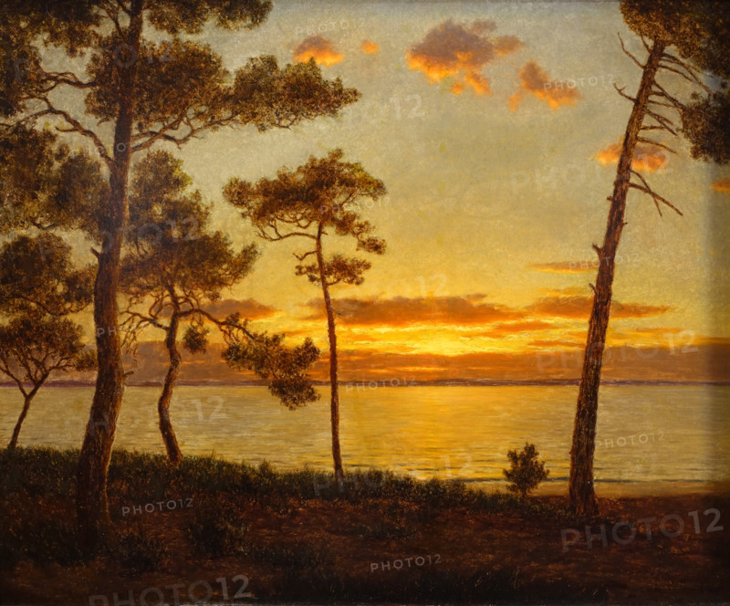 Sunset on the Lake. 1927-1930. Ivan Fedorovich Shultze (1874-1939).