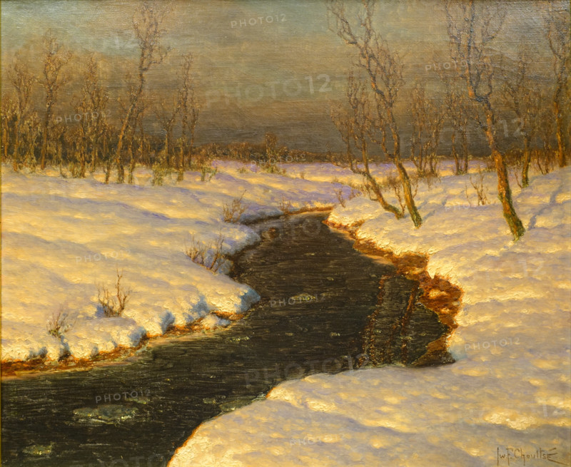 Winter Landscape by the River. 1922-1925. Ivan Fedorovich Shultze (1874-1939).