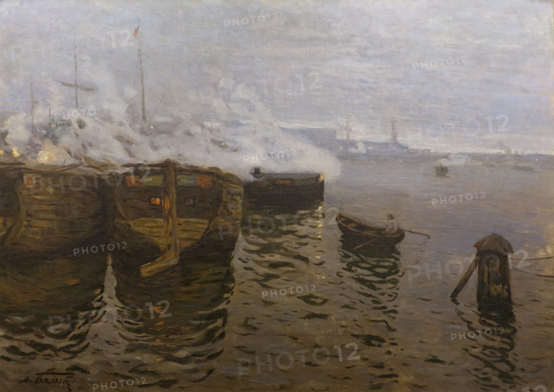 Admiralty Shipyards. Port on the Neva. 1910. Alexander Bely (1875-1934).