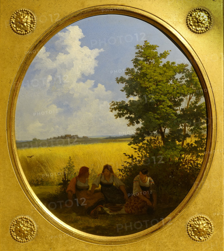 Beaudry Karl Friedrich  (1812-1894).   Rest of peasant women.  1855.