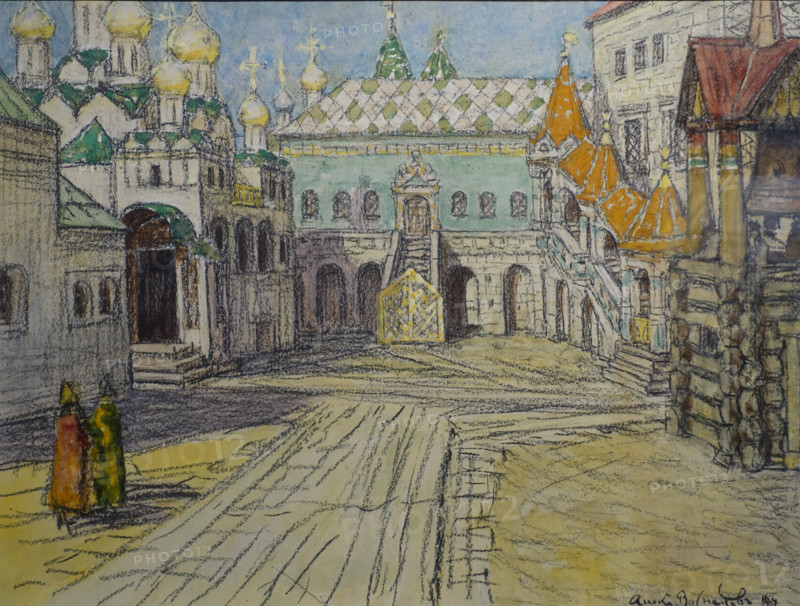 Vasnetsov  Appolinary Mikhaylovich (1856-1933). The Tsar's platform in the Kremlin. Terema. 1904.