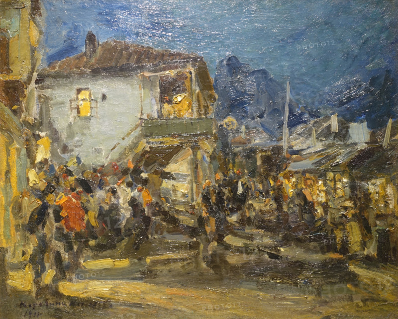 Korovin Konstantin Alexeyevich (1861-1939). Gurzuf at night. 1911.