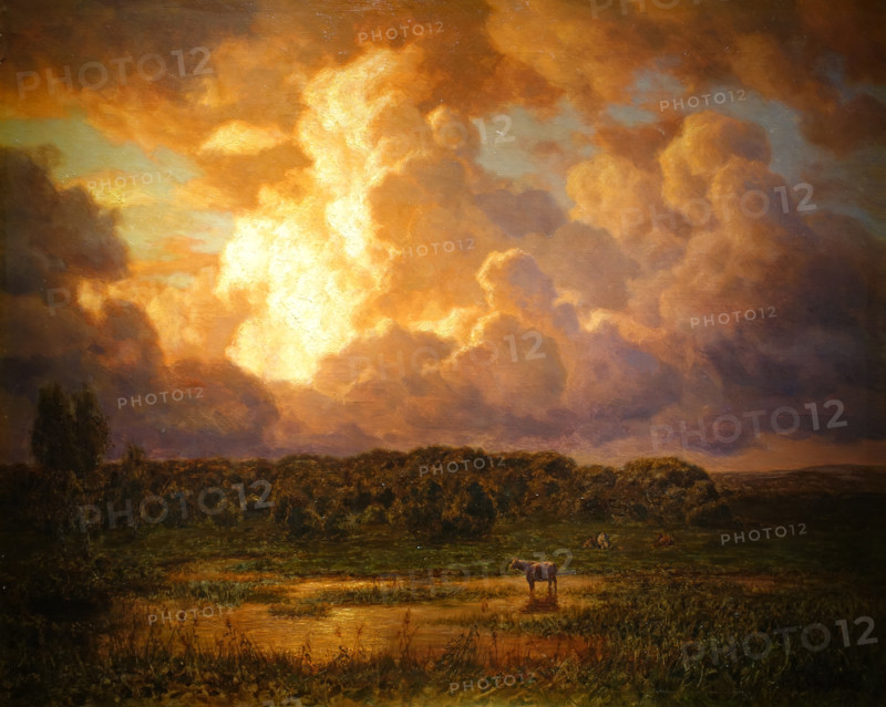 Sunset on a Pond. 1927-1930. Ivan Fedorovich Shultze (1874-1939).