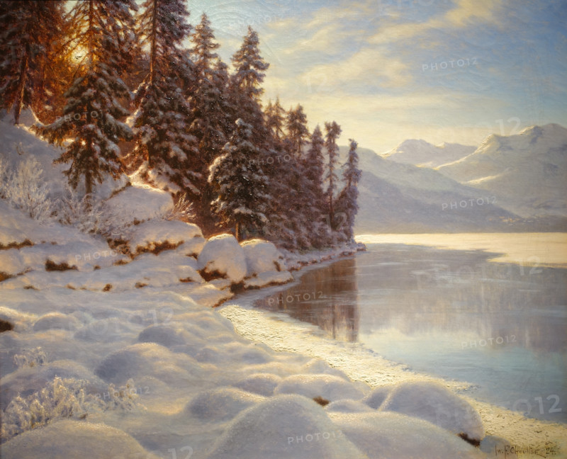 Winter in Engadine. Switzerland. 1920. Ivan Fedorovich Shultze (1874-1939).