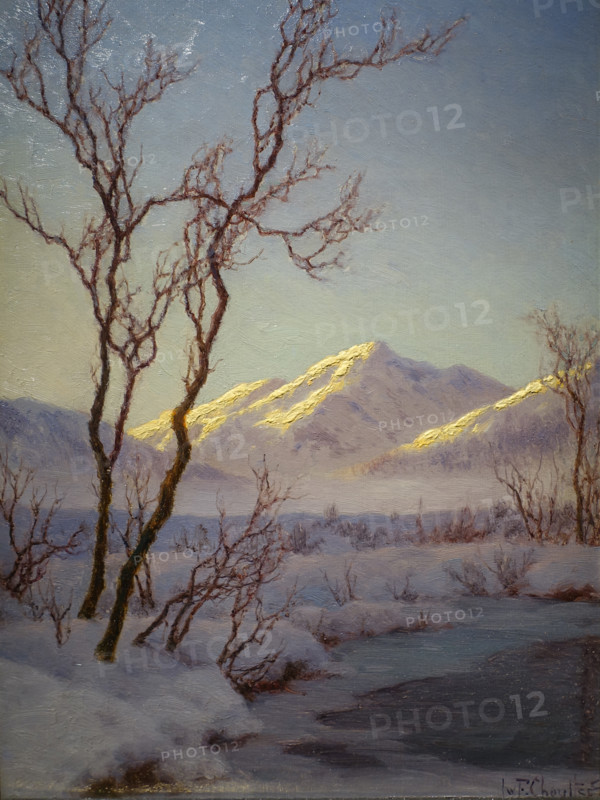 Winter evening. Engadine. Switzerland. 1930s. Ivan Fedorovich Shultze (1874-1939).