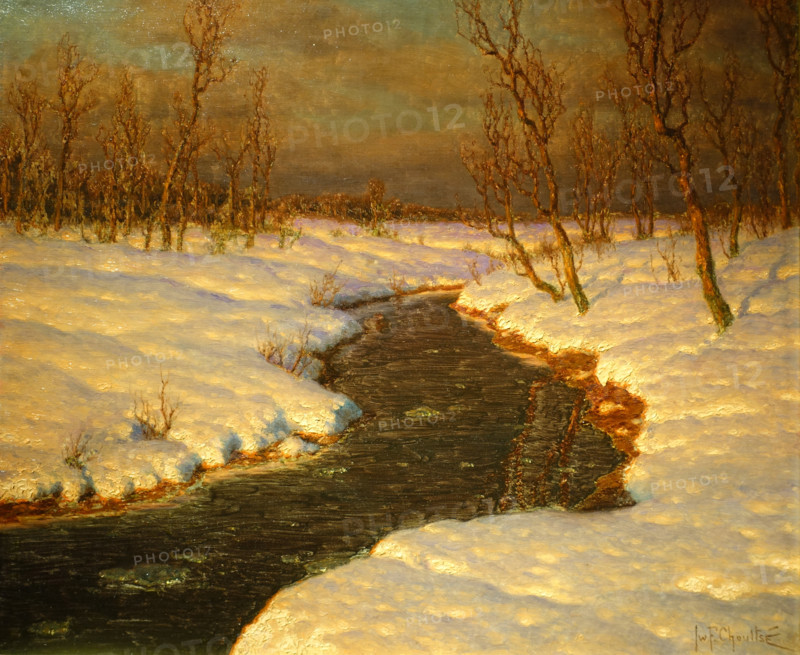 Winter Landscape by the River. 1922-1925. Ivan Fedorovich Shultze (1874-1939).