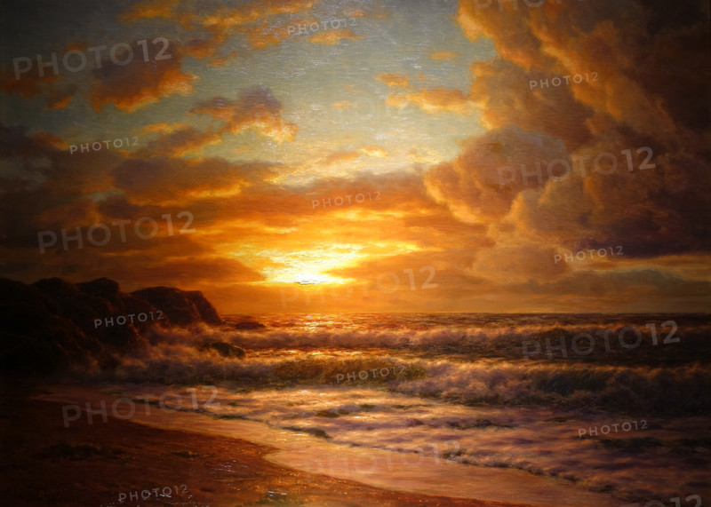 Sunset over the sea. 1924. Ivan Fedorovich Shultze (1874-1939).