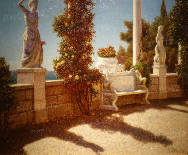 Terrace Overlooking the Sea. 1925-1928. Ivan Fedorovich Shultze (1874-1939).
