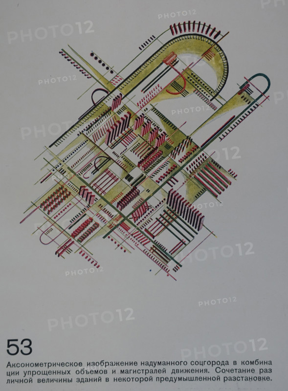 Axonometric Depiction of a Socialist Town. Yakov Chernikhov (1889-1951). 1933.