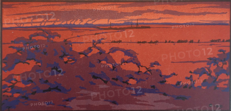 Winter Morning. Vadim Falileev (1879-1950). Early 20th century. Color lithography.