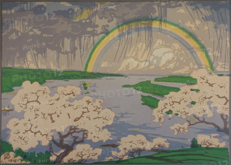 Spring. Vadim Falileev (1879-1950). Early 20th century. Color lithography.