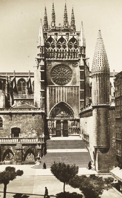 Burgos, Cathedral, Puerta del Sarmental, Spain, 1875 circa