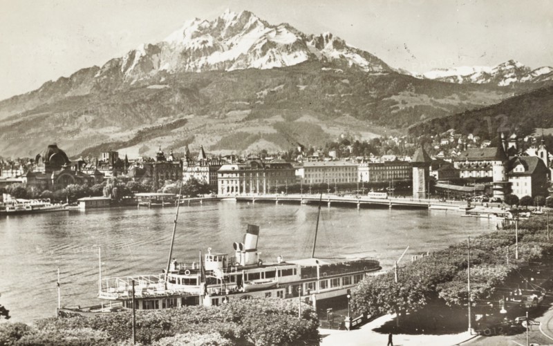 Lucerne, view of the Mount Pilatus, Switzerland