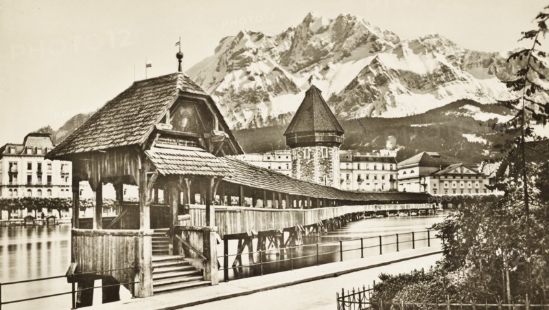 Lucerne, Chapel Bridge, Kapellbrucke, Switzerland