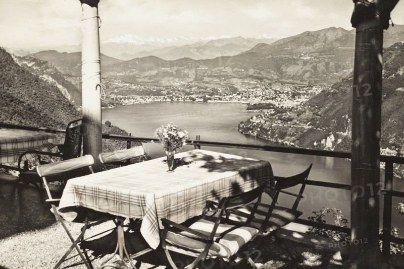 Lugano, Landscape view with Lake, Switzerland