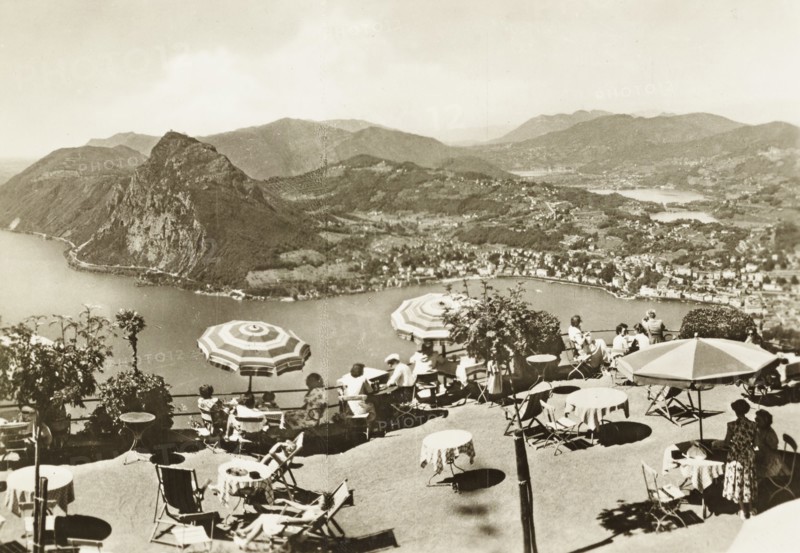 Panoramic terrace on Monte Bre overlooking Lugano Lake