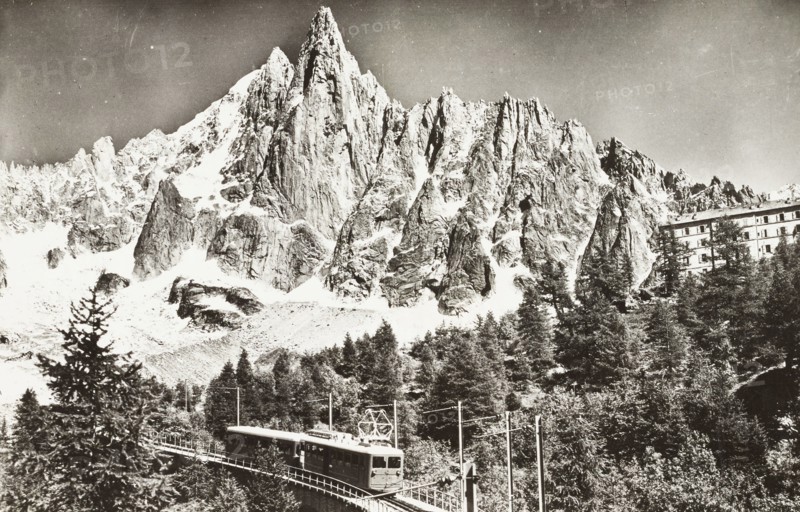 Chamonix, Viaduc du Montevers et l'Aigulle du Dru