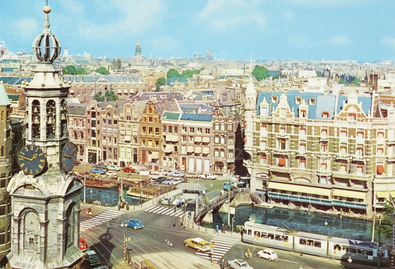 The Netherlands, Panoramic view center Amsterdam