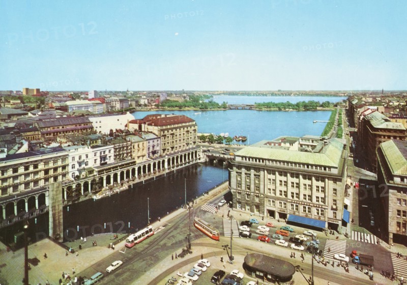 Germany, Hamburg, The three Alster Lakes