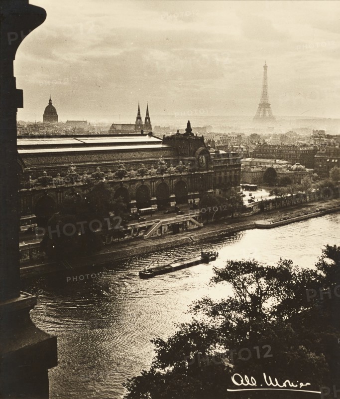 France, Paris, Twilight on the Seine, Albert Monier