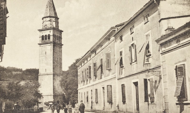 Croatia, Pisino, Pazin, view of Giuseppe Verdi street