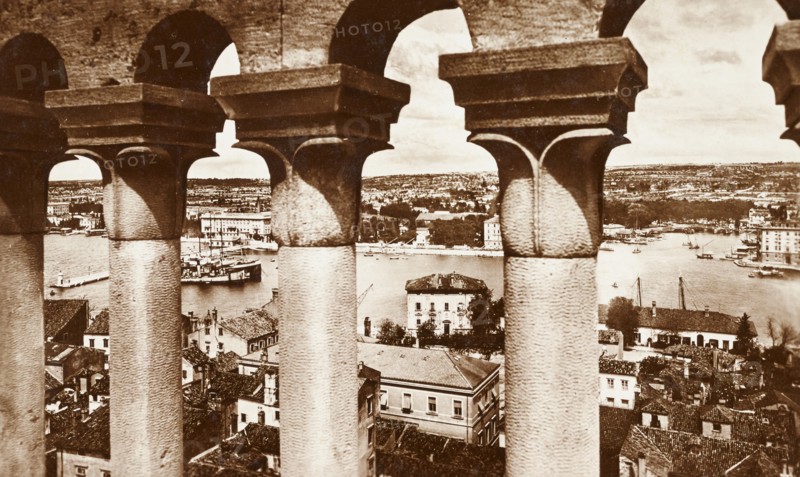Croatia, view of Zadar from the bell tower